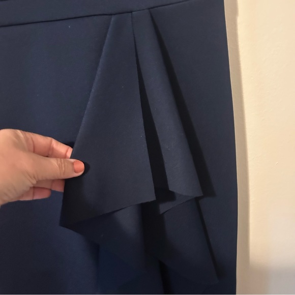 New Women’s Off the Shoulder Dark Blue MIDI Dress with Ruffle Size 12 - Picture 7 of 13